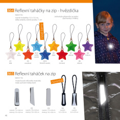 Reflexný ťaháčik hviezdička ružová Reflexný ťaháčik hviezdička ružová